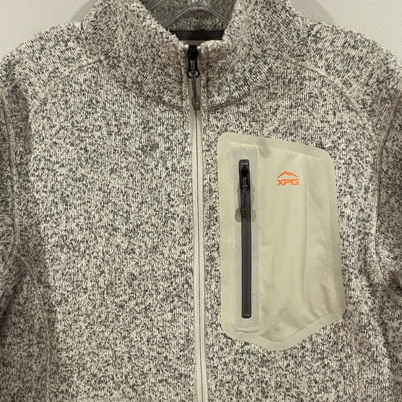 Cabela's XPG Jacket Men's L Gray Crème Extreme Performance Gear Full Zip Fleece - Picture 2 of 6
